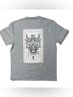 Sz med Bkys Men's Grey Graphic Crew Neck T-Shirt